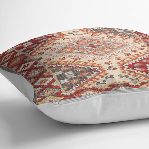 Kilim Pattern Pillow Cover|Rug Design Cushion Case|Boho Bedding Pillow|Ethnic Anatolian Home Decor|Farmhouse Geometric Outdoor Pillowtop