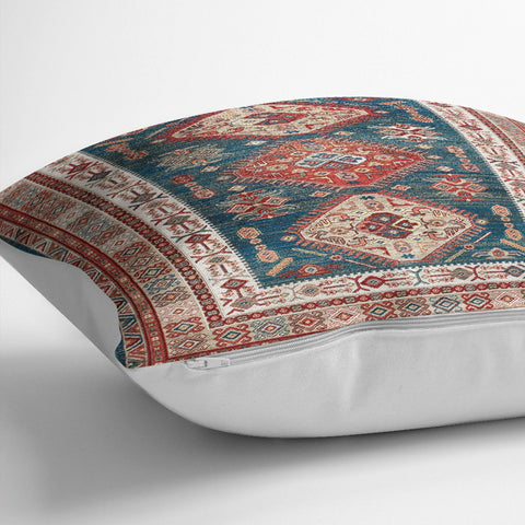 Kilim Pattern Pillow Cover|Rug Design Cushion Case|Boho Bedding Pillow|Ethnic Anatolian Home Decor|Farmhouse Geometric Outdoor Pillowtop