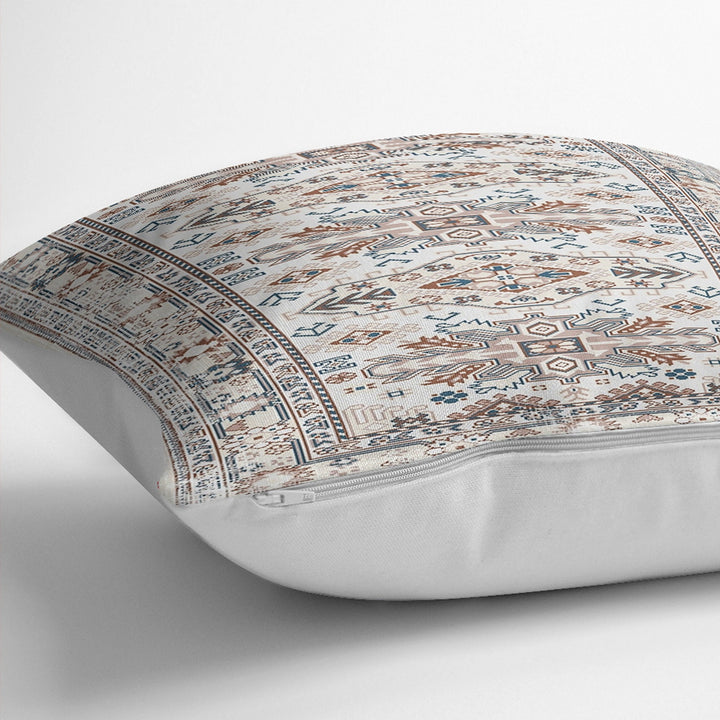 Kilim Pattern Pillow Cover|Rug Design Cushion Case|Traditional Pillow Case|Ethnic Home Decor|Farmhouse Style Geometric Outdoor Pillowtop