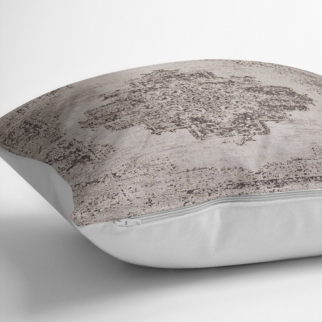 Worn Looking Pillow Case|Farmhouse Style Geometric Outdoor Pillowtop|Kilim Pattern Pillow Cover|Rug Design Cushion Case|Ethnic Home Decor