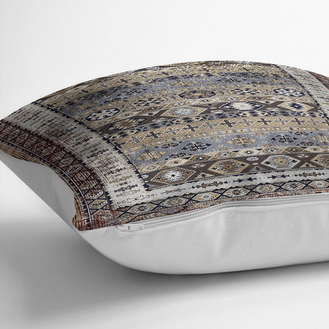 Kilim Pattern Pillow Cover|Rustic Anatolian Pillow Case|Rug Design Cushion Case|Ethnic Home Decor|Farmhouse Geometric Outdoor Pillowtop