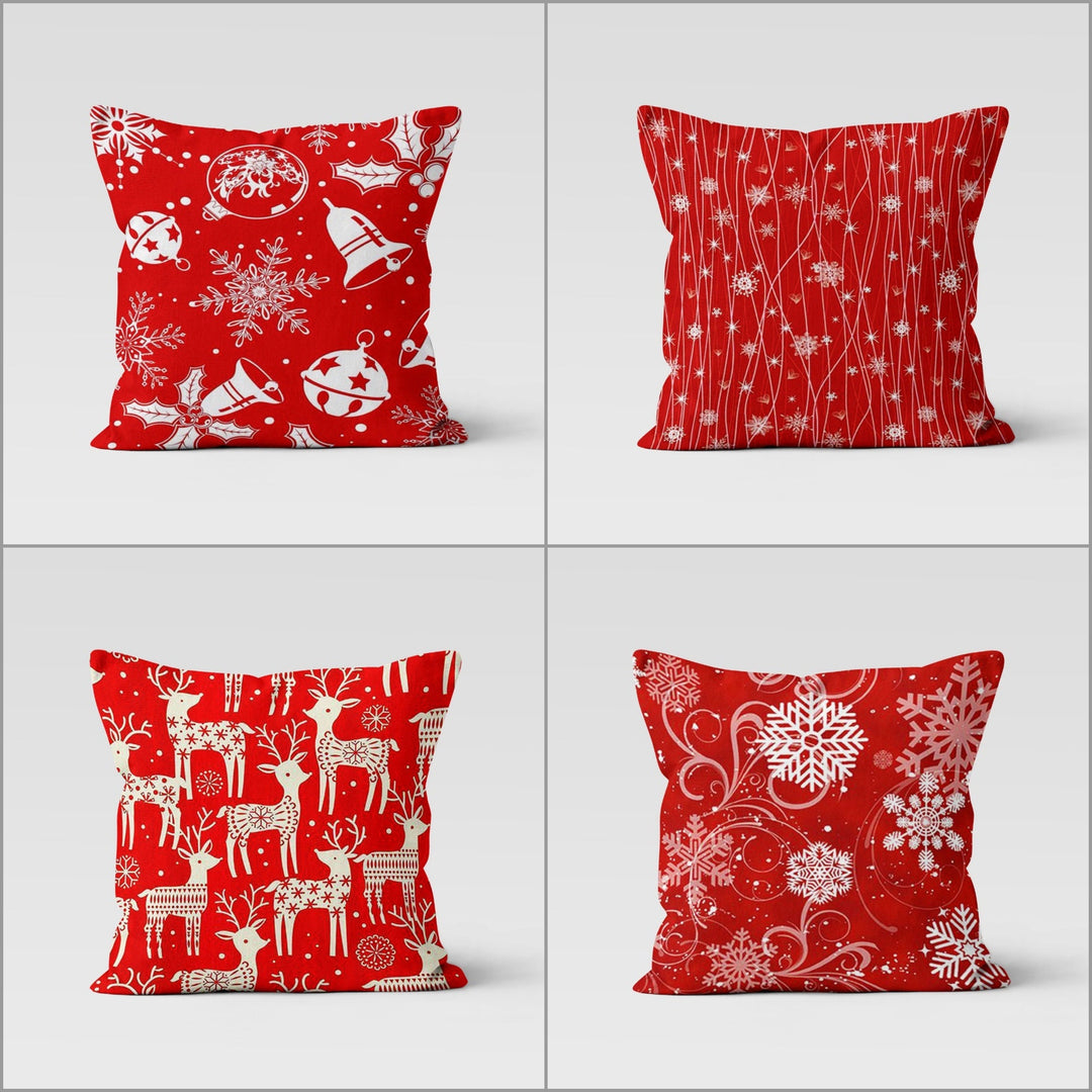 Red White Christmas Pillow Cover – Akasia
