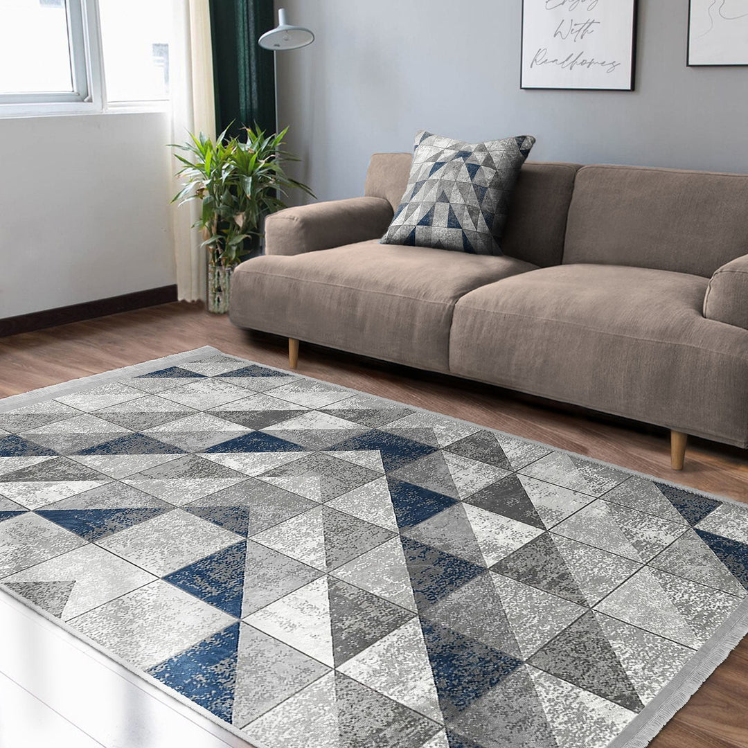 Geometric Rugs Triangles Rectangular Area Rugs - Triangle Pattern Geometric Rug – Akasia
