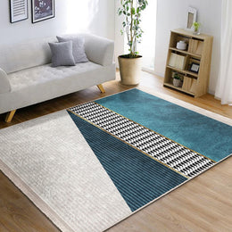 Abstract Area Rug|Bohemian Carpet|Machine-Washable Fringed Non-Slip Mat|Stylish Multi-Purpose Anti-Slip Carpet|Decorative Living Room Rug