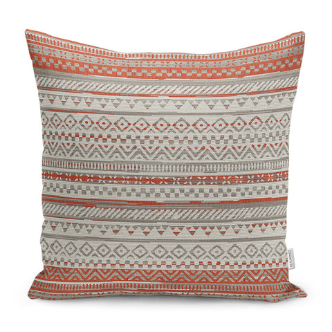 Ethnic Pillow Cover|Geometric Cushion|Farmhouse Pillowtop|Decorative Housewarming Pillow|Outdoor Throw Pillowcase|Boho Bedding Cushion