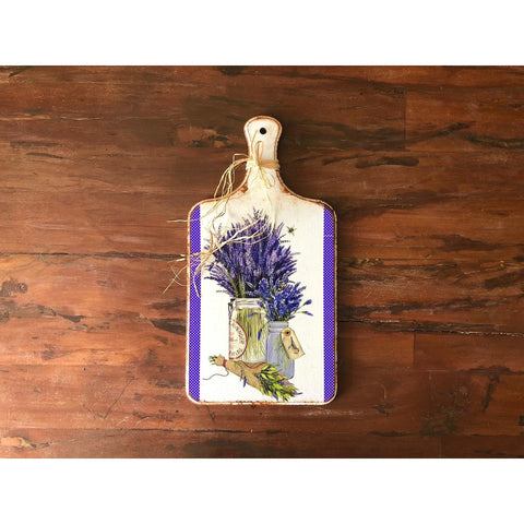 Wooden Serving Board|Hand Painted Lavender Cutting Board|Wood Kitchen Decor|Custom Table Decor|Floral Serving Board|Farmhouse Gift For Mom