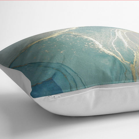 Abstract Pillow Case|Turquoise Cushion Case|Farmhouse Pillowtop|Decorative Housewarming Pillow|Throw Pillowcase|Boho Bedding Cushion Cover