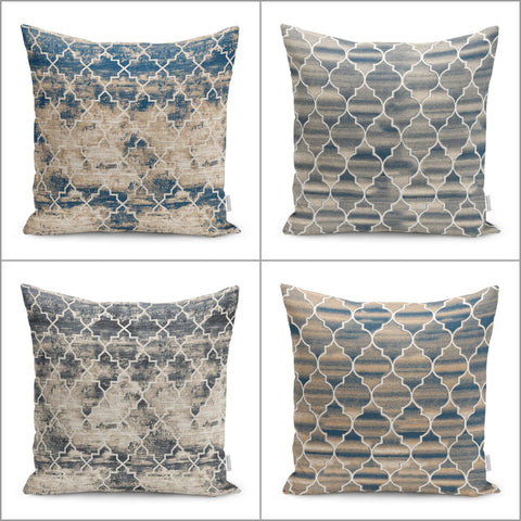 Abstract Pillow Case|Vintage Style Pillow|Farmhouse Pillowtop|Decorative Housewarming Cushion|Outdoor Throw Pillowcase|Sofa Cushion Cover