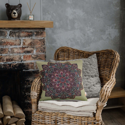 Tapestry Pillow Cover|Mandala Cushion Case|Southwestern Gobelin Tapestry Pillowcase|Housewarming Throw Pillow Top|Woven Geometric Home Decor