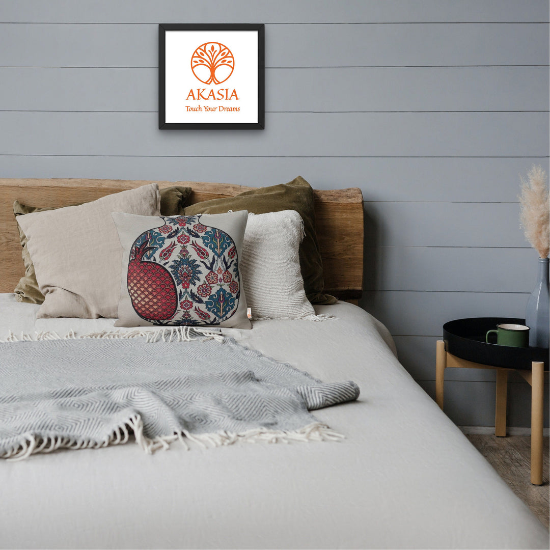 Tulip Tile Pattern Gobelin Tapestry Pillow Cover