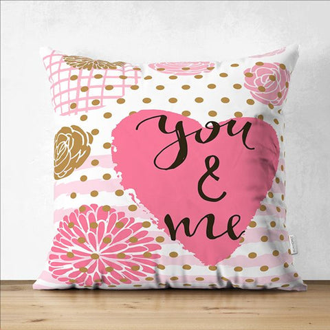 Love Pillow Cover|You and Me Pillow|Heart Cushion Case|Valentine&