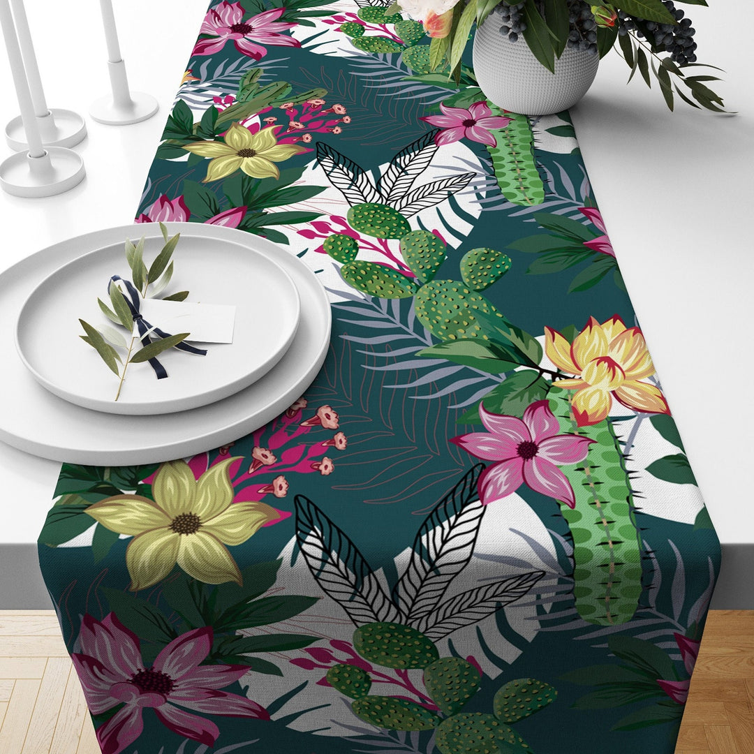 succulent tablecloth Farmhouse Style Succulent Print Tablecloth