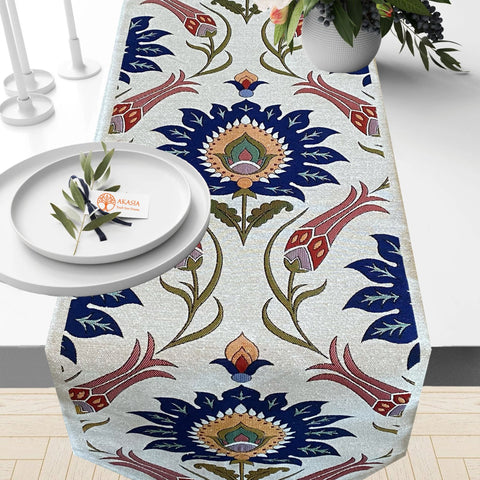 Handmade Floral Tapestry Tablecloth