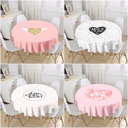 Valentine Tablecloth|Love You Tender Round Table Linen|February 14 Decor|Love is in the Air Circle Table Cover|Valentine's Day Gift for Her