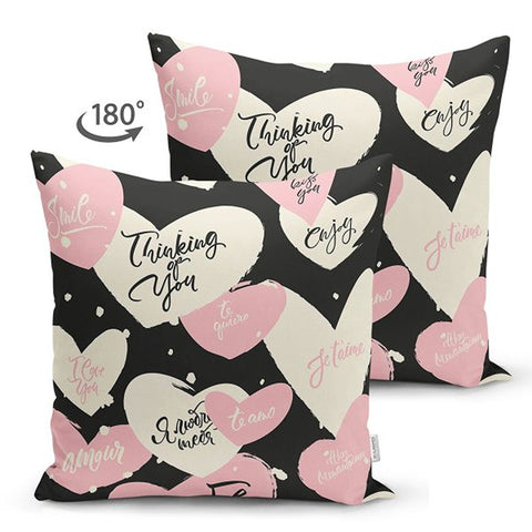 Love Pillow Cover|Romantic Pillowcase|Heart Cushion Case|Valentine&