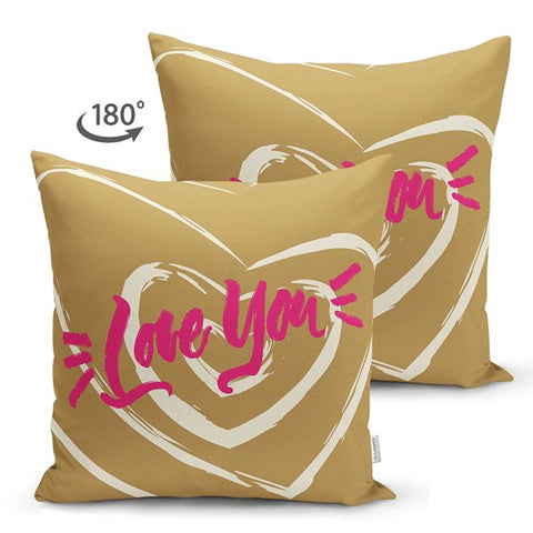 Love Pillow Cover|Romantic Pillowcase|Heart Cushion Case|Valentine&