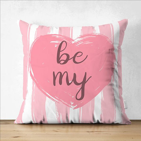 Love Pillow Cover|Pink Heart Cushion|Romantic Pillowcase|Valentine&