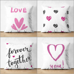 Love Pillow Cover|Forever Together Pillow|Romantic Pillowcase|Heart Cushion Case|Valentine's Day Gift|Love Cushion Cover|Valentine Pillowtop