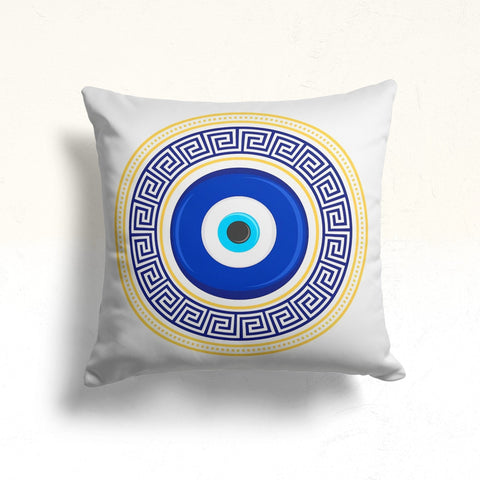 Evil Eye Pillow Cover|Turkish Greek Evil Eye Print Cushion Case|Protection Amulet Throw Pillow|Good Luck Home Decor|Nazar Bead Pillowcase