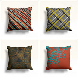 Abstract Geometric Pillow Case|Housewarming Cushion|Outdoor Pillowtop|Abstract Cushion|Boho Bedding Decor|Decorative Throw Pillow Top