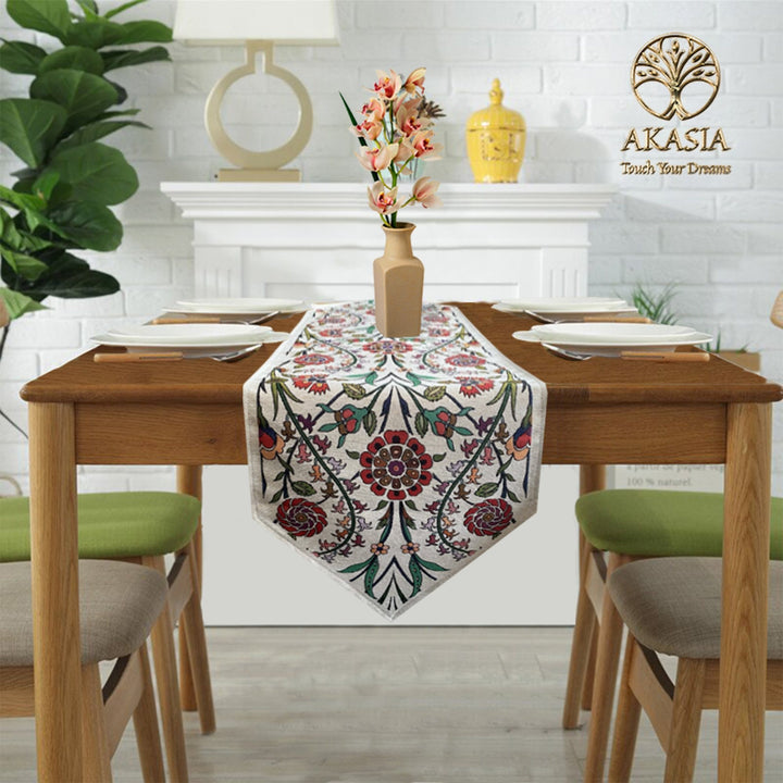 Tulip Tile Pattern Fabric Runner