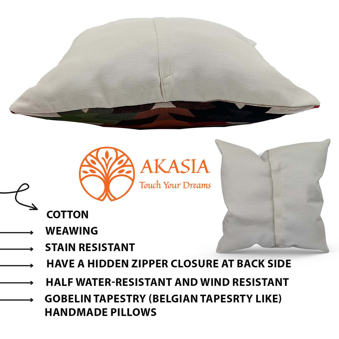 Tapestry Pillow Cover with Mandala Design