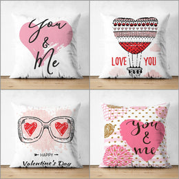 Love Pillow Cover|You and Me Pillow|Heart Cushion Case|Valentine's Day Gift|Love You Cushion Cover|Best Gift for Her|Romantic Pillowtop