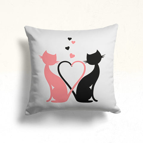 Love Throw Pillow Cover|Love Cat Cushion|Valentine&