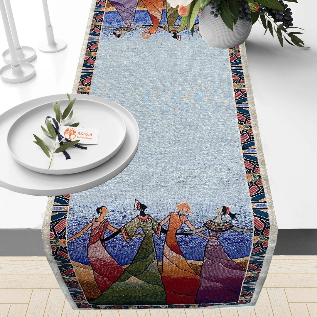 Ethnic African Tapestry Table Runner