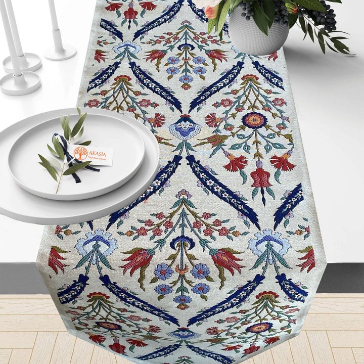 Handmade Floral Tapestry Tablecloth