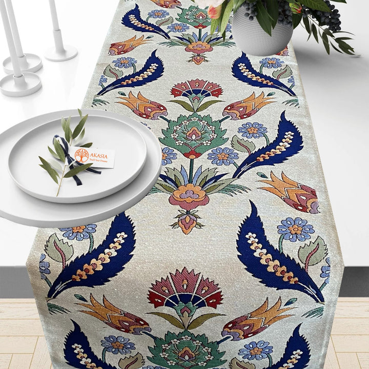 Handmade Floral Tapestry Tablecloth