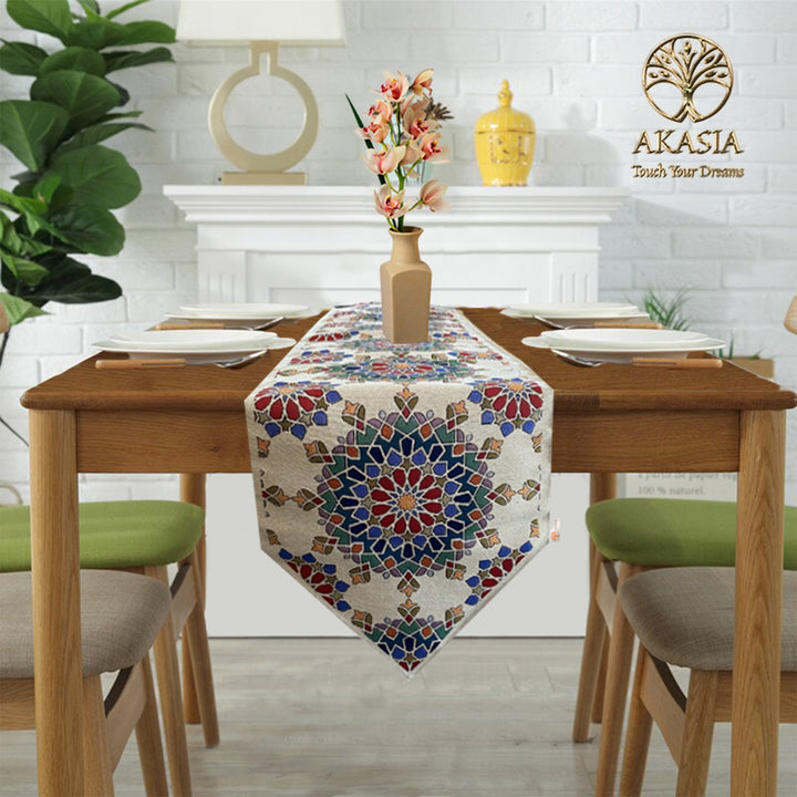 Handmade Geometric Tapestry Tablecloth