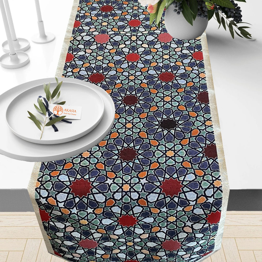 Handmade Geometric Tapestry Tablecloth