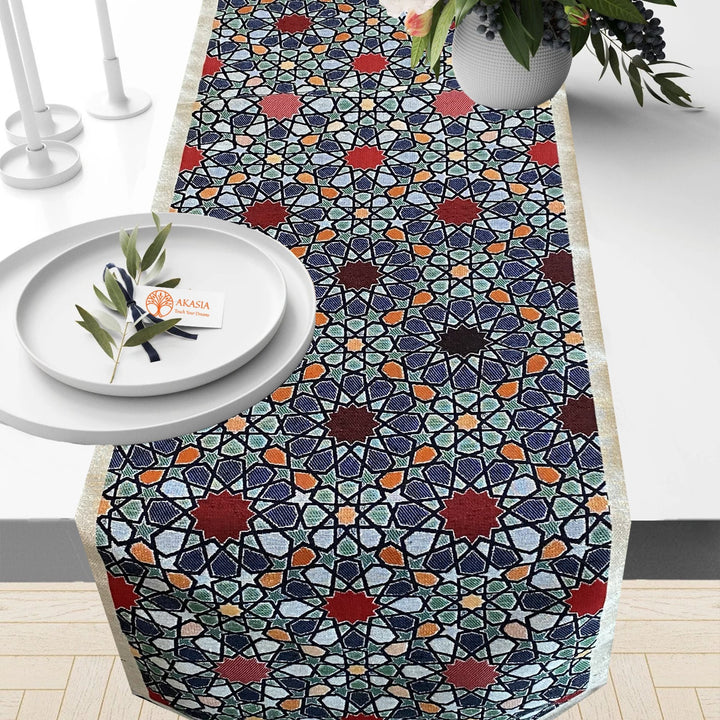 Handmade Geometric Tapestry Tablecloth