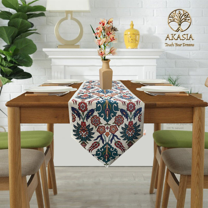 Tulip Tile Pattern Fabric Runner