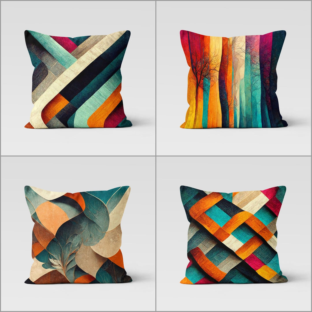 Abstract Pillow Case|Farmhouse Authentic Throw Pillow Top|Stylish Cushion|Decorative Outdoor Pillowtop|Abstract Cushion|Boho Bedding Decor