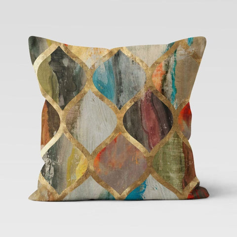 IKAT Pillowcase|Geometric Cushion|Ethnic Home Decor|Farmhouse Style Gift|Rug Pillow Case|Rug Style Pillowtop|Bohemian Throw Pillowcase