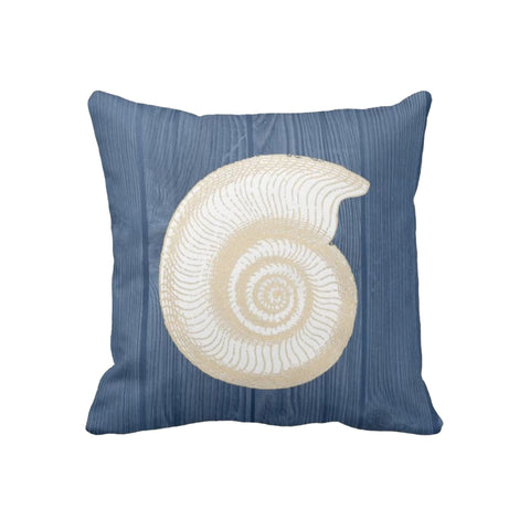 Nautical Pillow Case|Seahorse and Starfish Coastal Throw Pillow Cover|Octopus, Coral Cushion Cover|Navy Marine Pillowcase|Beach House Decor