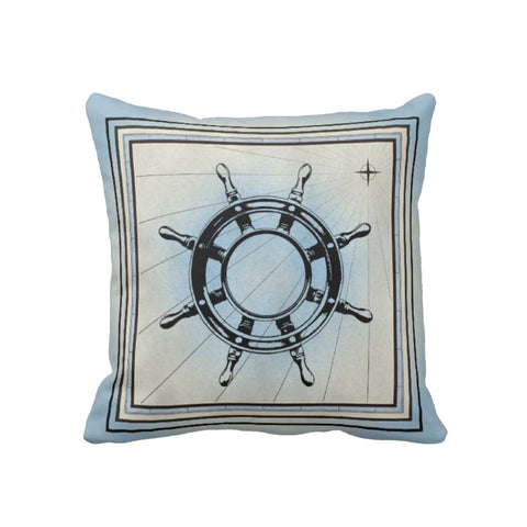 Nautical Pillow Case|Starfish and Seahorse Coastal Throw Pillow Cover|Anchor Wheel Jellyfish Cushion|Oyster Cushion Case|Beach House Decor