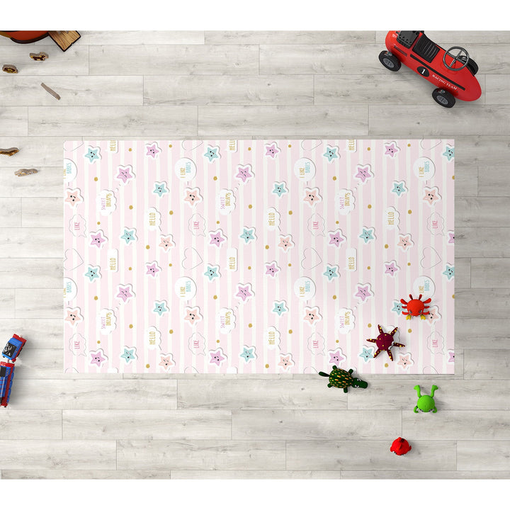 Kids Room Carpet|Grandpa Moon Rug|Cloud Non-Slip Rug|Star Print Nursery Carpet|Sweat Dreams Carpet|Children's Decorative Anti-Slip Rug