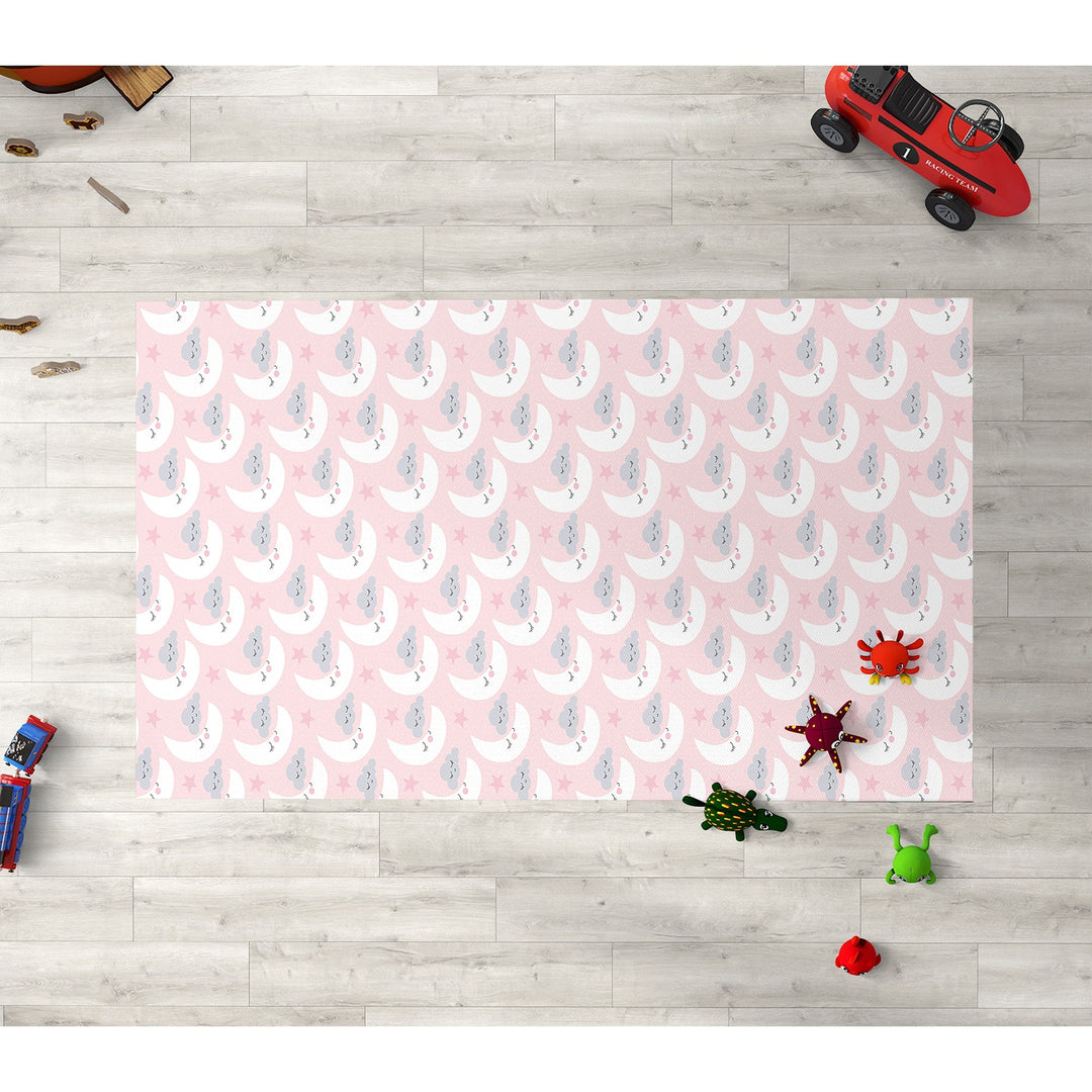 Kids Room Carpet|Grandpa Moon Rug|Cloud Non-Slip Rug|Star Print Nursery Carpet|Sweat Dreams Carpet|Children's Decorative Anti-Slip Rug