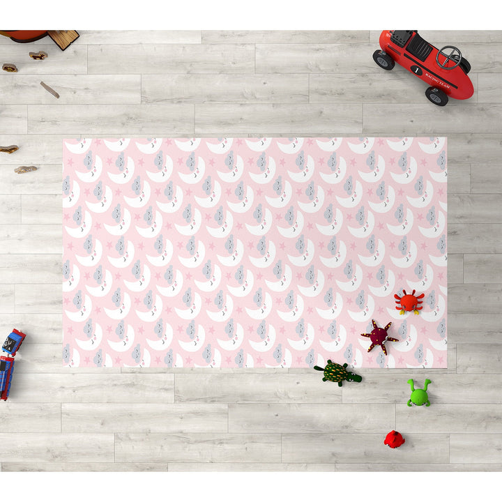 Kids Room Carpet|Grandpa Moon Rug|Cloud Non-Slip Rug|Star Print Nursery Carpet|Sweat Dreams Carpet|Children's Decorative Anti-Slip Rug