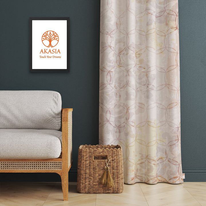 Abstract Geometric Curtain|Decorative Authentic Ethnic Living Room Curtain|Housewarming Rustic Home Decor|Thermal Insulated Window Treatment