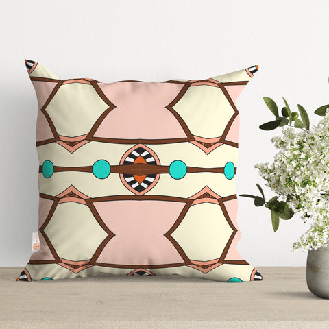 Geometric Pillow Cover|Abstract Cushion Case|Decorative Pillowtop|Boho Bedding Decor|Cozy Pillowcase|Outdoor Cushion Case|Ethnic Pillowtop