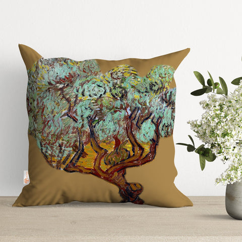 Olive Trees Pillow Case|Van Gogh Cushion|Decorative Pillowtop|Boho Bedding Decor|Cozy Pillowcase|Outdoor Cushion Case|Sofa Throw Pillow