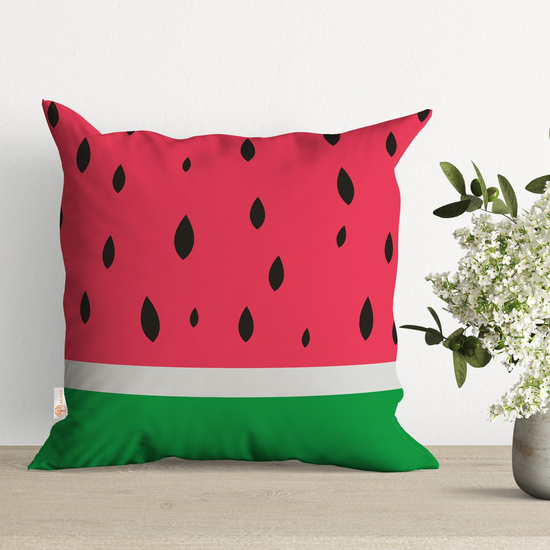 Watermelon Pillow Cover|Fruit Cushion Case|Outdoor Cushion Case|Sofa Throw Pillow|Decorative Pillowtop|Boho Bedding Decor|Cozy Pillowcase