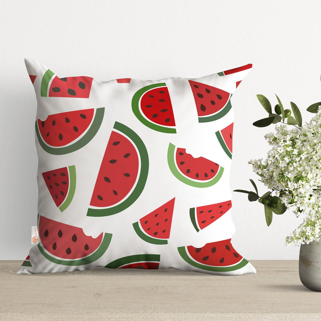 Watermelon Pillow Cover|Fruit Cushion Case|Outdoor Cushion Case|Sofa Throw Pillow|Decorative Pillowtop|Boho Bedding Decor|Cozy Pillowcase