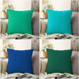 Plain Color Pillow Cover|Green Color Cushion Case|Decorative Pillowtop|Boho Bedding Decor|Blue Pillowcase|Outdoor Cushion Case|Throw Pillow