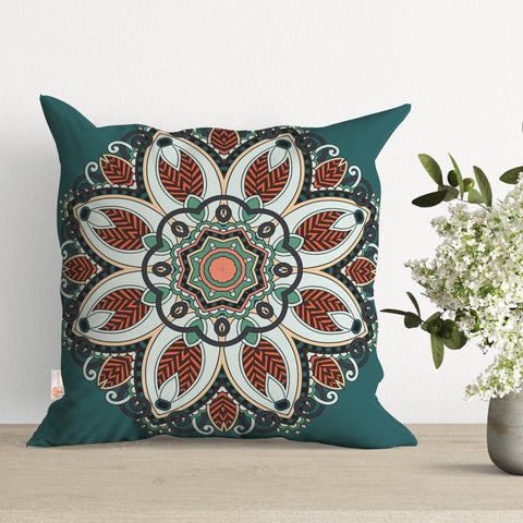 Mandala Pillow Cover|Geometric Cushion Case|Decorative Pillowtop|Boho Bedding Decor|Cozy Pillowcase|Outdoor Cushion Case|Sofa Throw Pillow