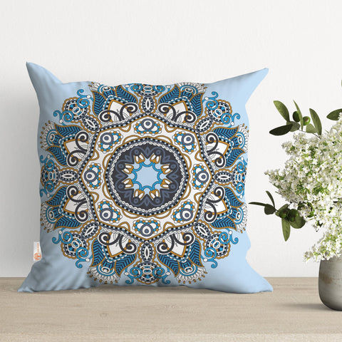 Mandala Pillow Cover|Geometric Cushion Case|Decorative Pillowtop|Boho Bedding Decor|Cozy Pillowcase|Outdoor Cushion Case|Sofa Throw Pillow